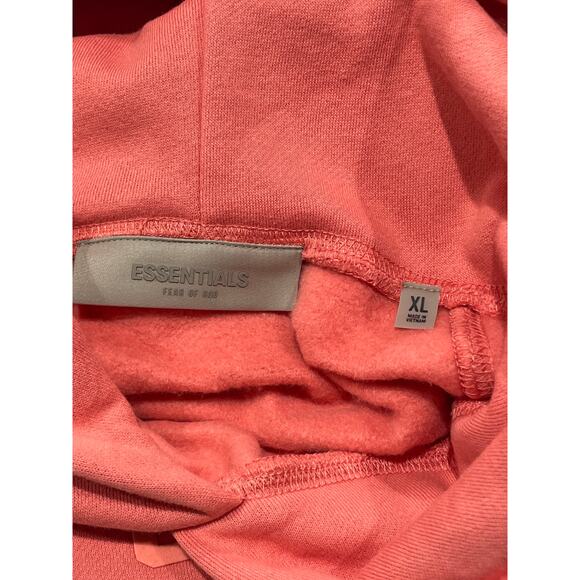 Essentials Fear Of God Hoodie Coral Sz X-Large New In Original Bag - Picture 4 of 9